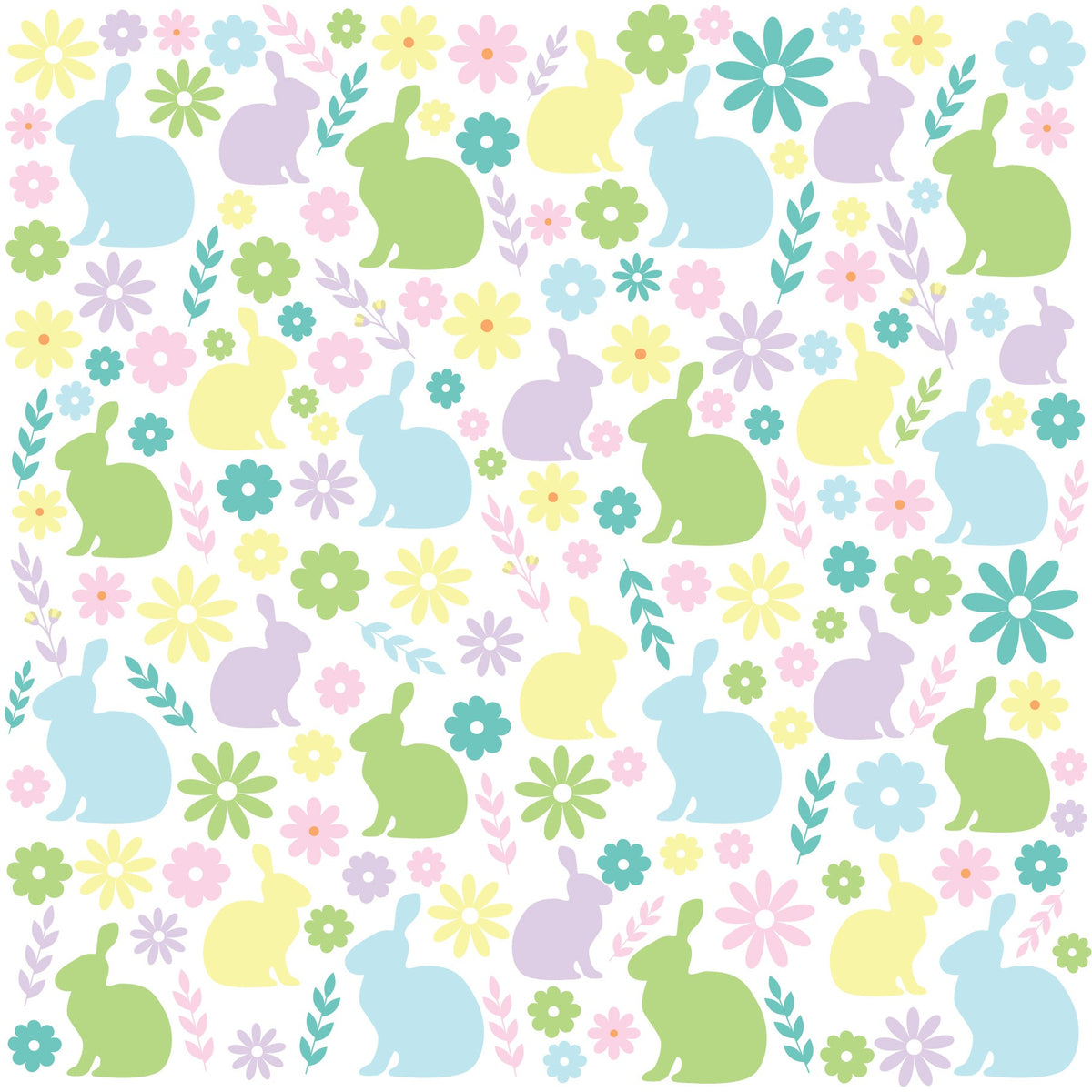 HTV Lapins de Pâques Fleurs