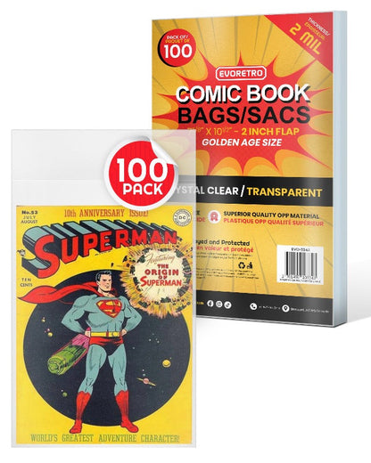 Golden Age Comic Book Bags 2 MIL