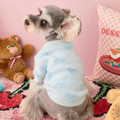 Chandail pour chien | Chandail tricoté pour chien Sweetheart