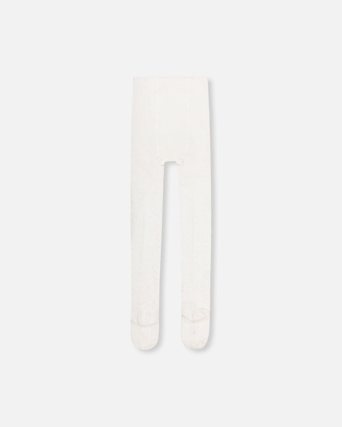 Collants torsadés blanc cassé