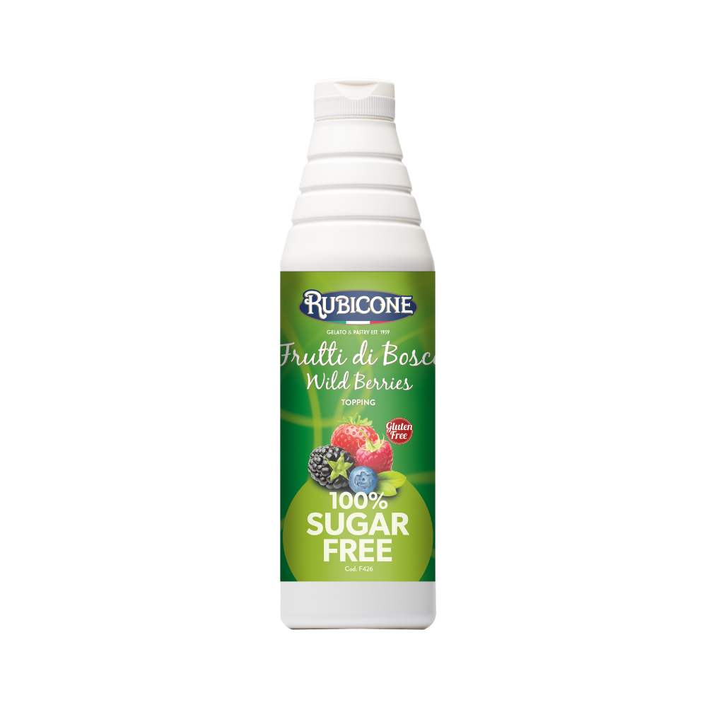 Sugarfree Wild Berries (Mixed Berry) Topping - 1 KG Squeeze Bottle - Rubicone Canada - Ships Free Within Canada on Orders Above CAD $199