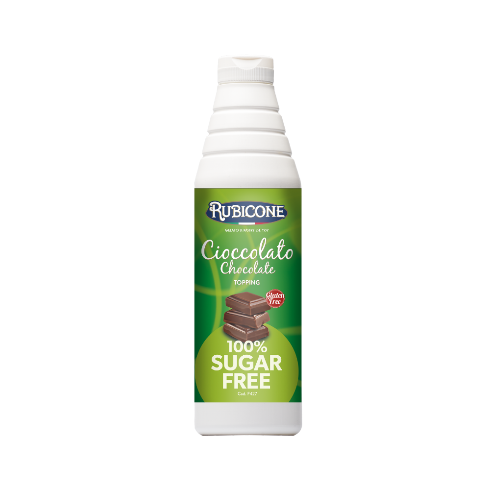 Sugarfree Chocolate Topping - 1 KG Squeeze Bottle - Rubicone Canada - Ships Free Within Canada on Orders Above CAD $199