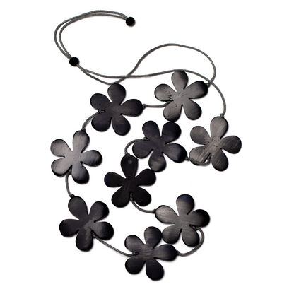 Wooden Flower Necklace