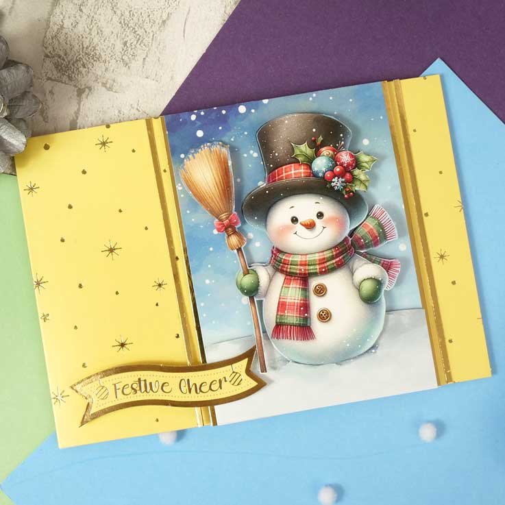 Blancs de carte A5 festifs, avec feuille métallique