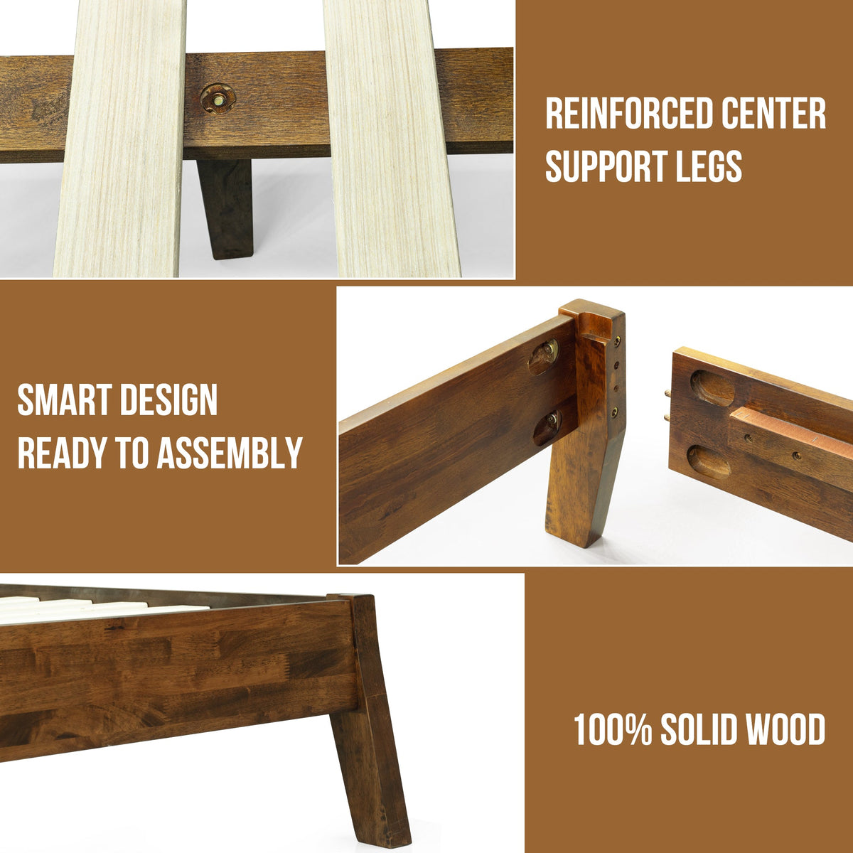 Serenity Solid Wood Bed Frame