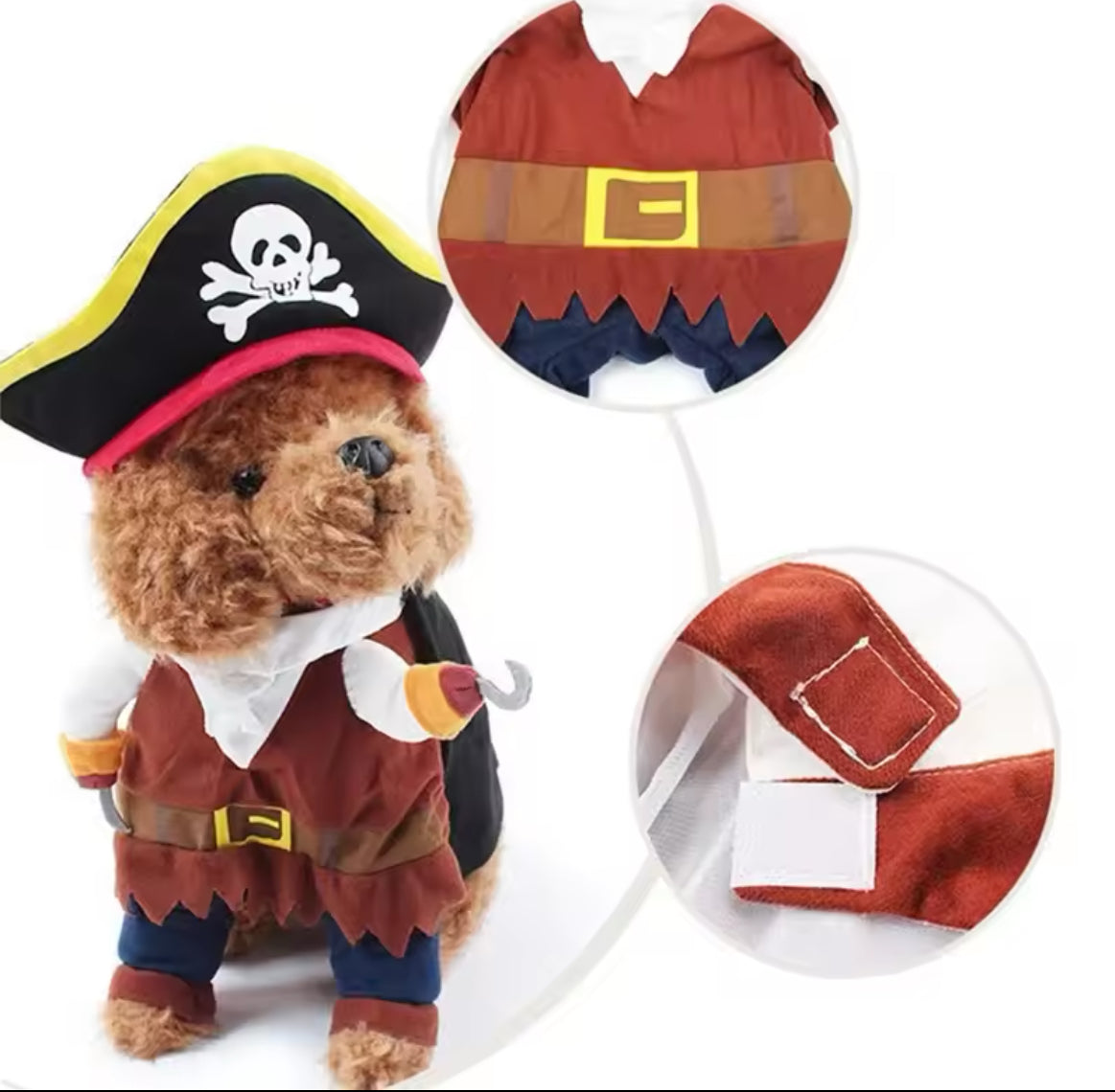Déguisement de Pirate d'Halloween pour Chien – Tenue d'Aventure Effrayante pour Chiens