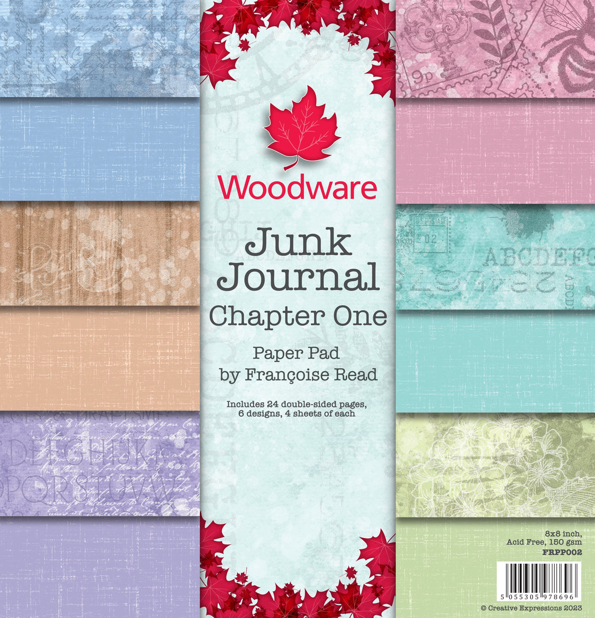 Woodware Francoise Read Junk Journal Chapitre Un Bloc de Papiers 20x20cm