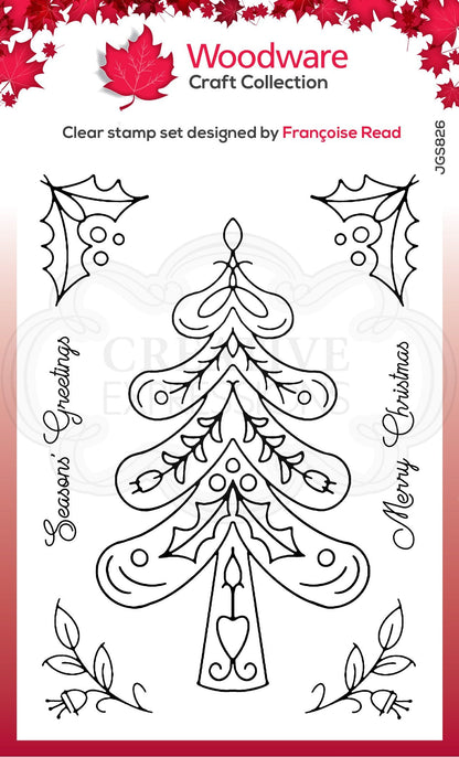 Nordic Tree 4 in x 6 in Stamp
