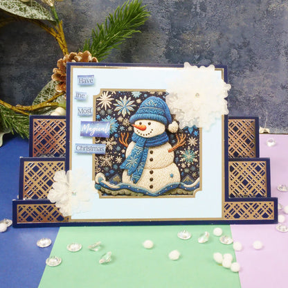 An Embroidered Christmas Square Pocket Pad