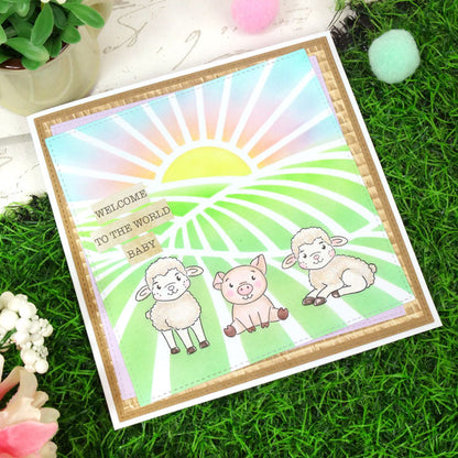For the Love of Stamps - Lovely Lambs & Pigs
