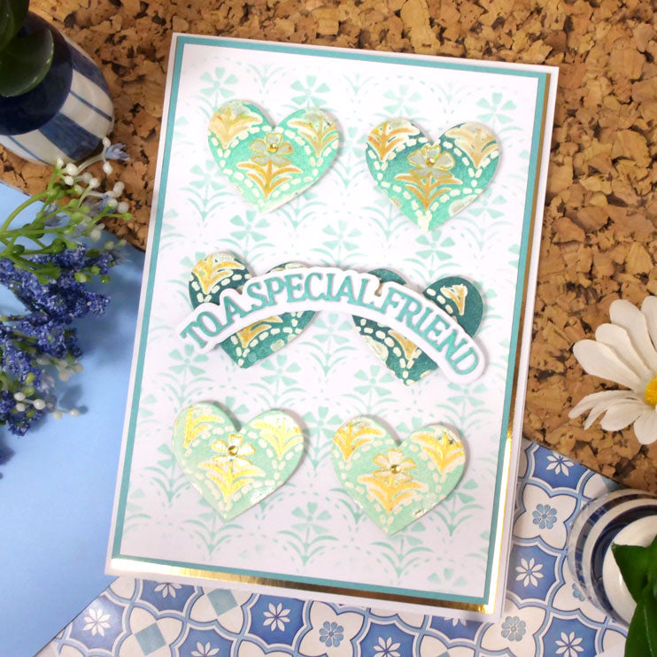 For the Love of Masks - Layering Scalloped Florals