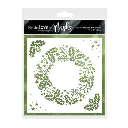 For the Love of Masks - Festive Wreath & Corners
