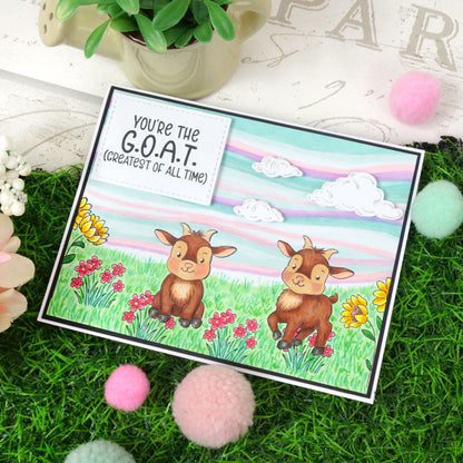 For the Love of Stamps - Happy Horse & Goats
