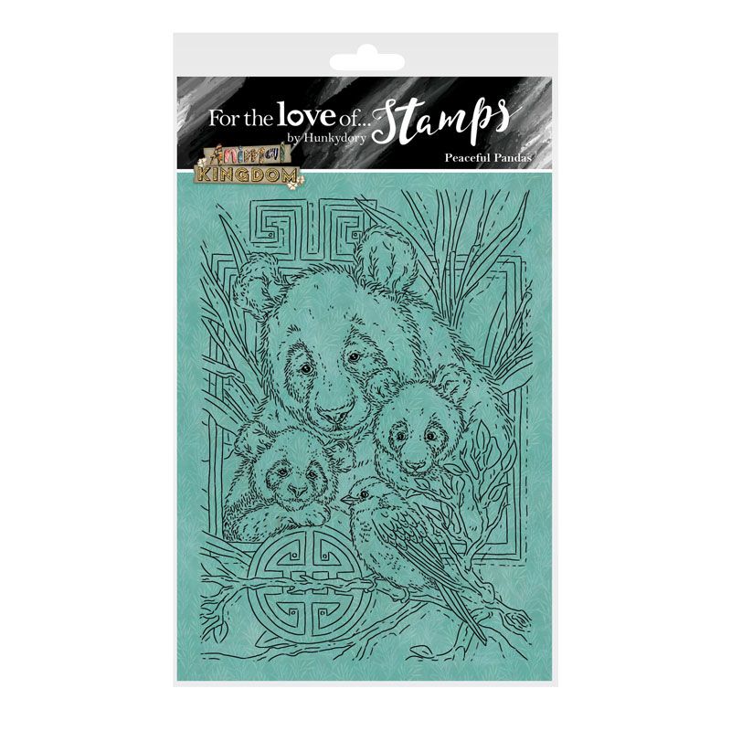 Pour l'amour des timbres - Lot de tampons A6 pandas paisibles