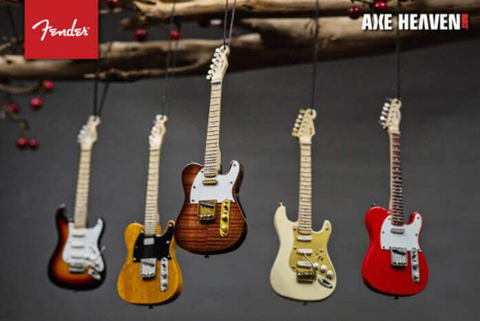 Ornement de guitare miniature FENDER Telecaster rouge années 50 - 15 cm