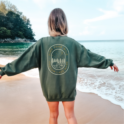 Find Your Wild Unisex Crewneck Sweatshirt | Lake Apparel | Camping Clothing