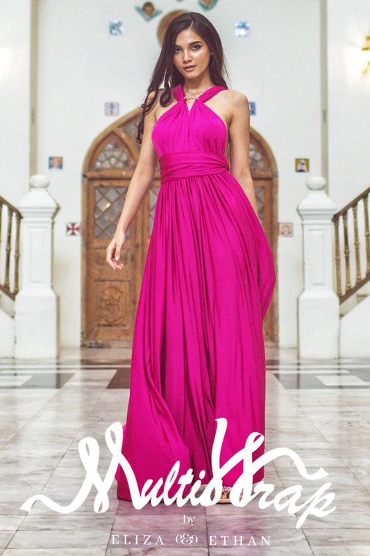 FUCHSIA MULTI WRAP DRESS