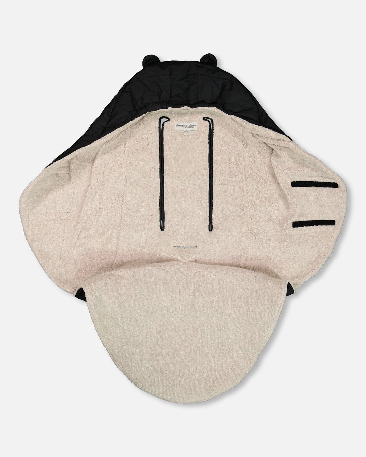 Couverture douillette noire pour siège auto et poussette