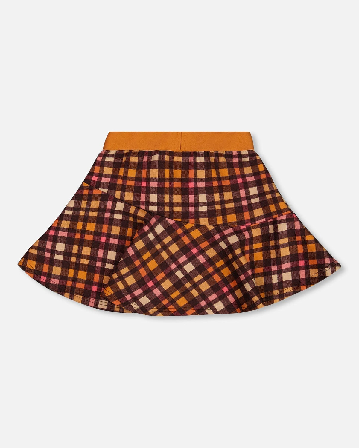 Jupe Milano Plaid Magenta et Marron