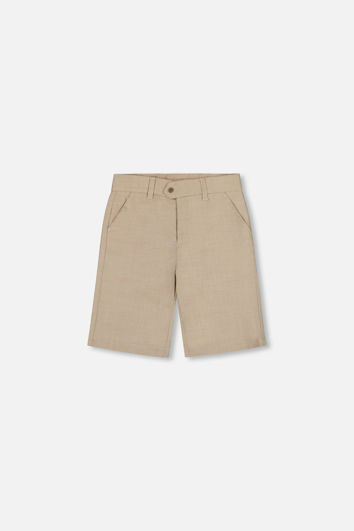 Short Bermudas à Poches Obliques Taupe Clair