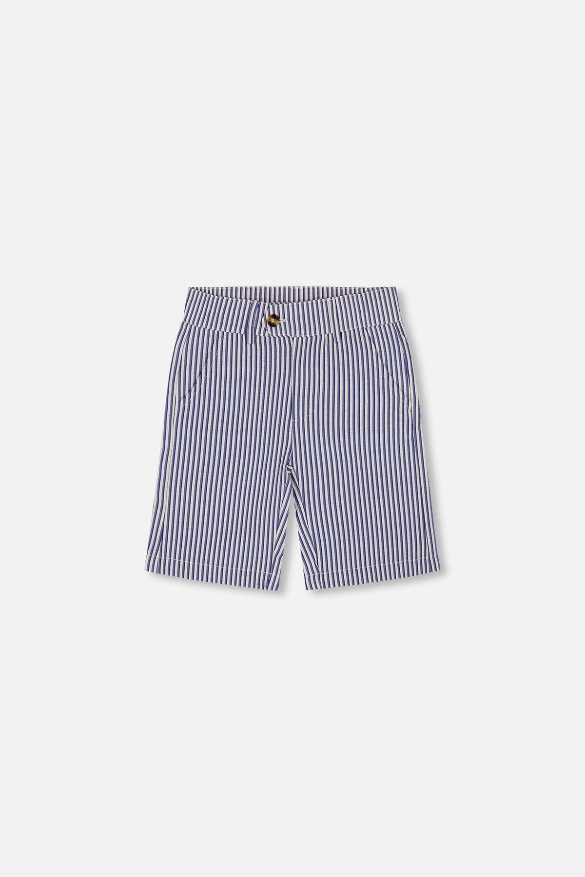 Short rayé bermuda à poches obliques bleu roi