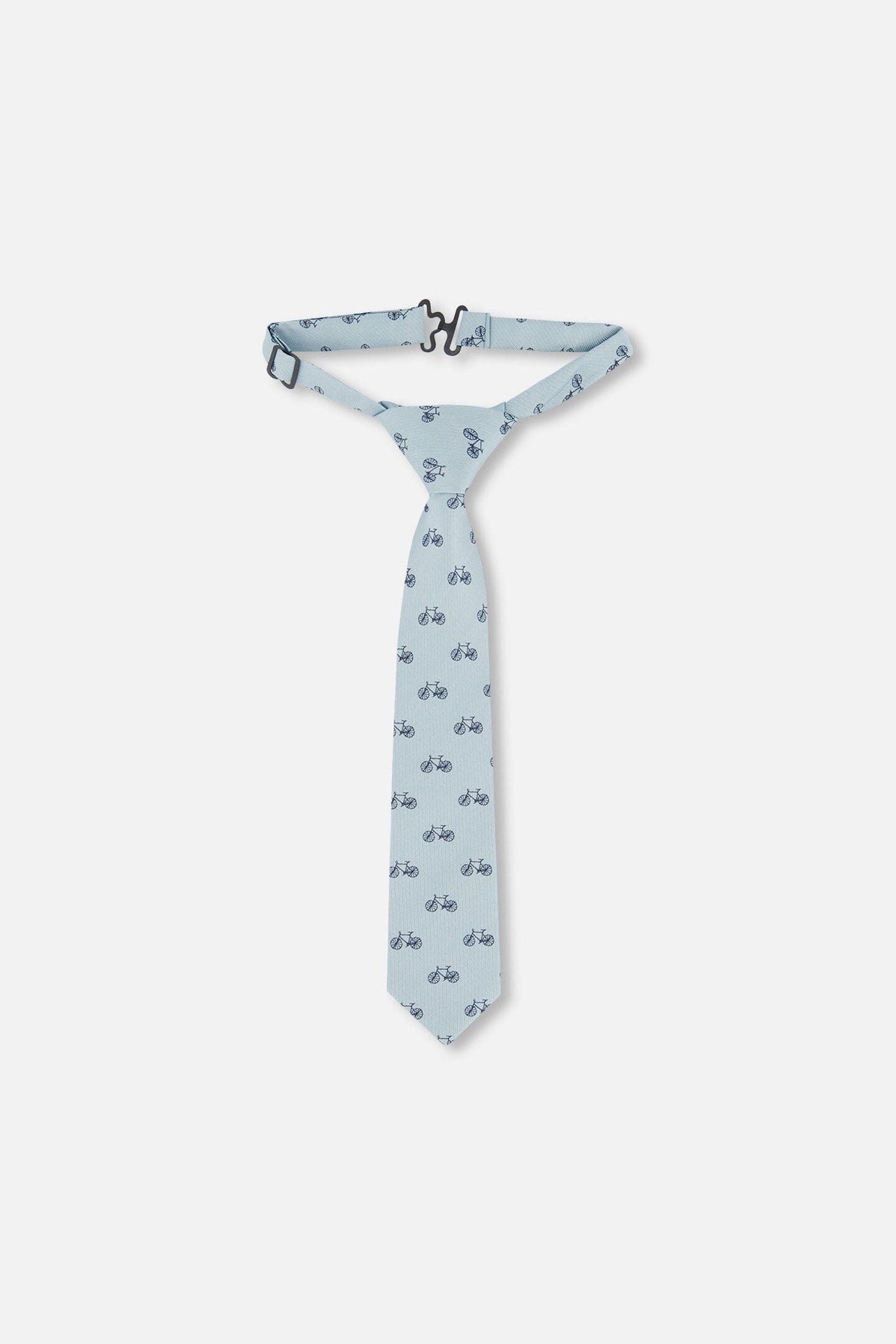 Neck Tie Pale Blue With Bicycle
