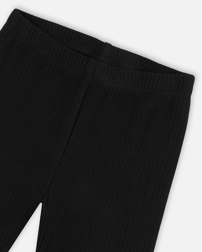 Legging côtelé noir