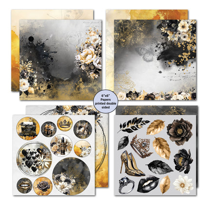 3Quarter Designs Golden Ebony 6x6 Paper Pack