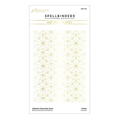 Plaque estampage à chaud Glimmer Monoline Stars de la collection Glimmer for the Holidays