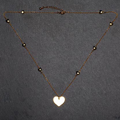 Collier Chaîne Cœur à Cœur Plaqué Or