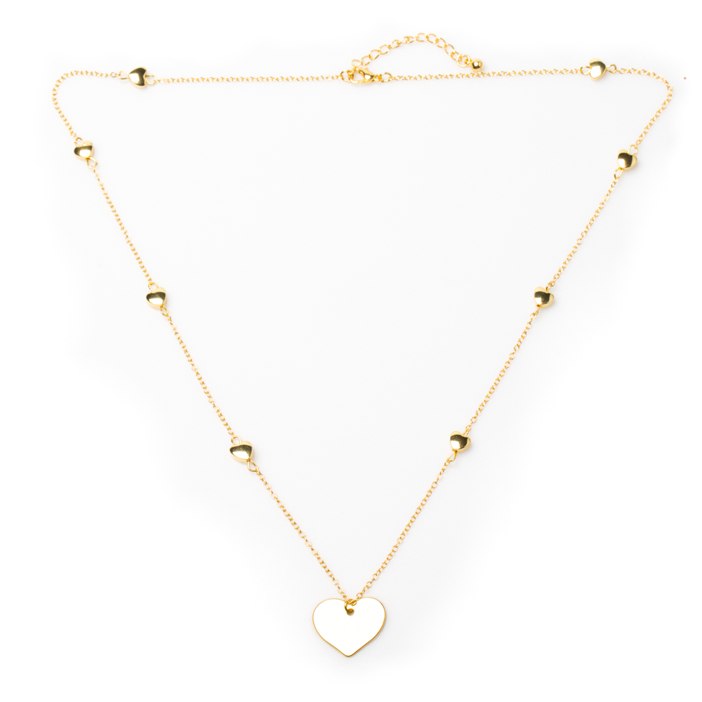 Collier Chaîne Cœur à Cœur Plaqué Or