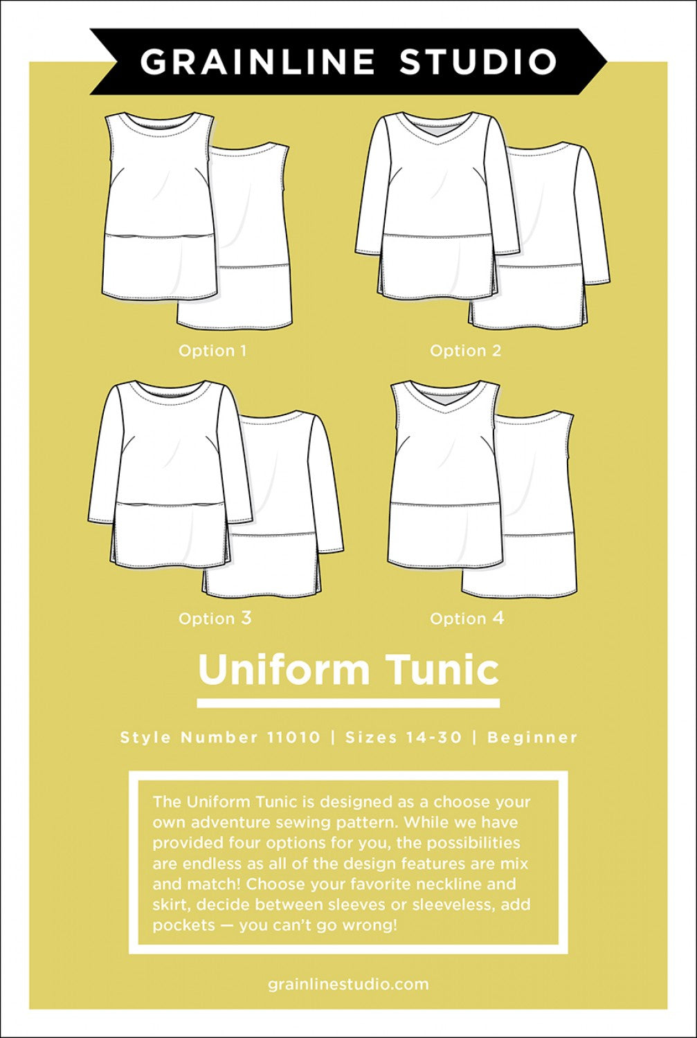 Tunique uniforme de Grainline Studio - Tailles 14 - 30 Bonnet D