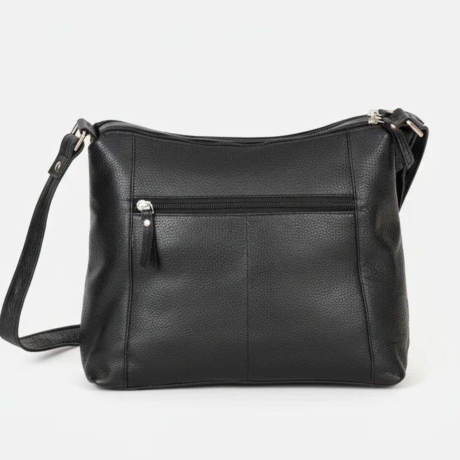 Greenwood Leather Elegant Crossbody Bag. Full-Grain Leather Shoulder Bag