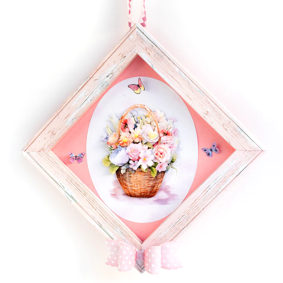 Découpage prédécoupé – Panier floral et couronne (lot de 3)