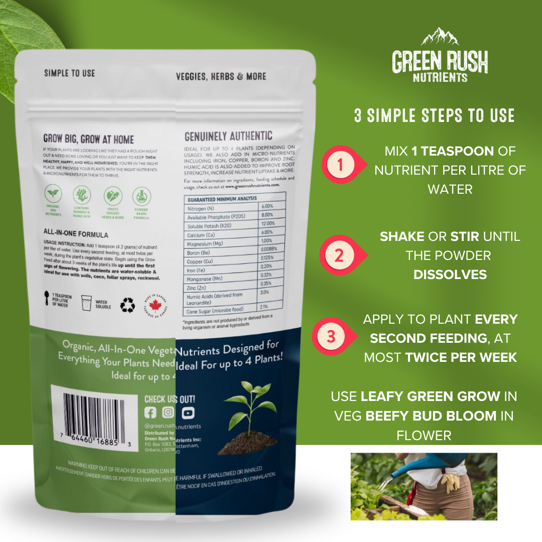 Veg To Harvest Pack: Leafy Green Grow & Beefy Bud Bloom Combo