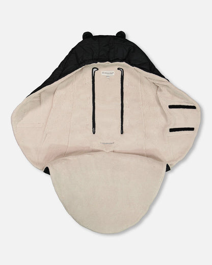 Plaid Bébé Confortable Conçu Pour Siège Auto Et Poussette Noir