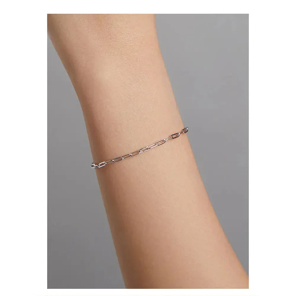 Bracelet chaîne câble en argent sterling 925 plaqué or
