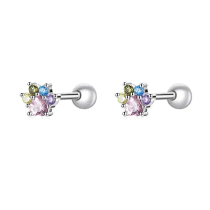 Boucles d'oreilles clous étoiles et papillons en argent sterling 925 - Bijoux délicats et raffinés
