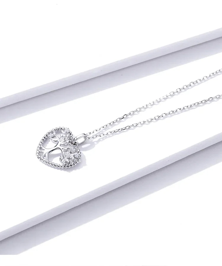 Heart of Nature Sterling Silver Tree of Life Pendant Necklace