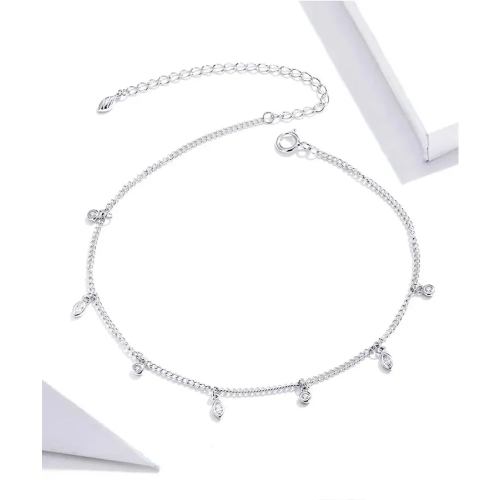 The Minimalist 925 Sterling Silver Tassel Anklet
