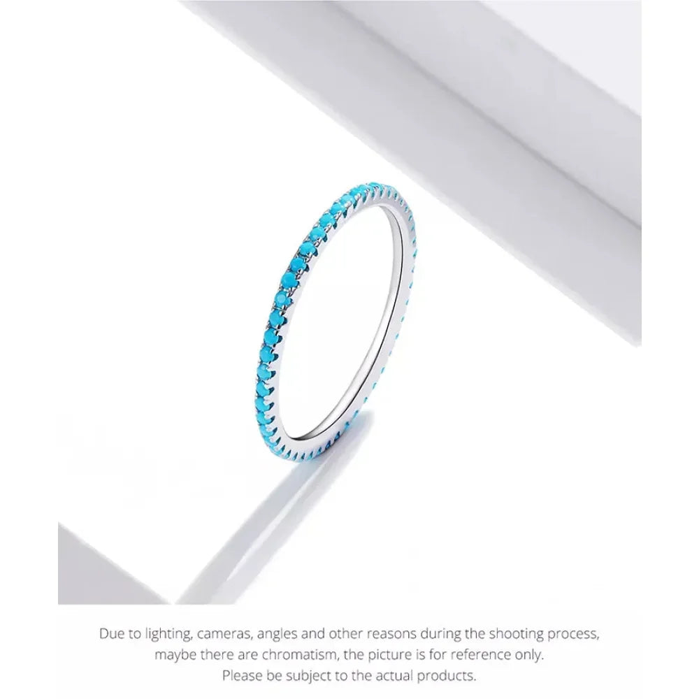 Bagues empilables en argent sterling 925 avec diamants simulés en oxyde de zirconium, plaquées platine pour femmes
