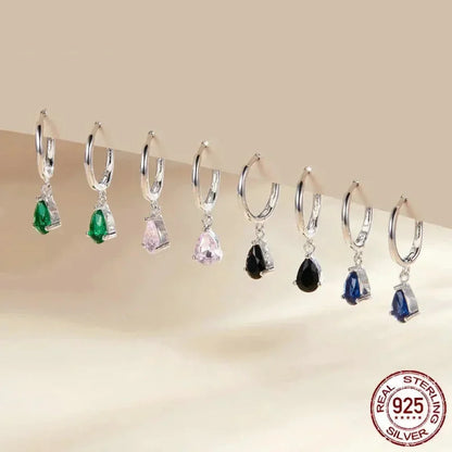 Exquisite Ishwar Water Drop Earrings | 925 Sterling Silver | 4 Colors | Statement Jewelry Sce1018