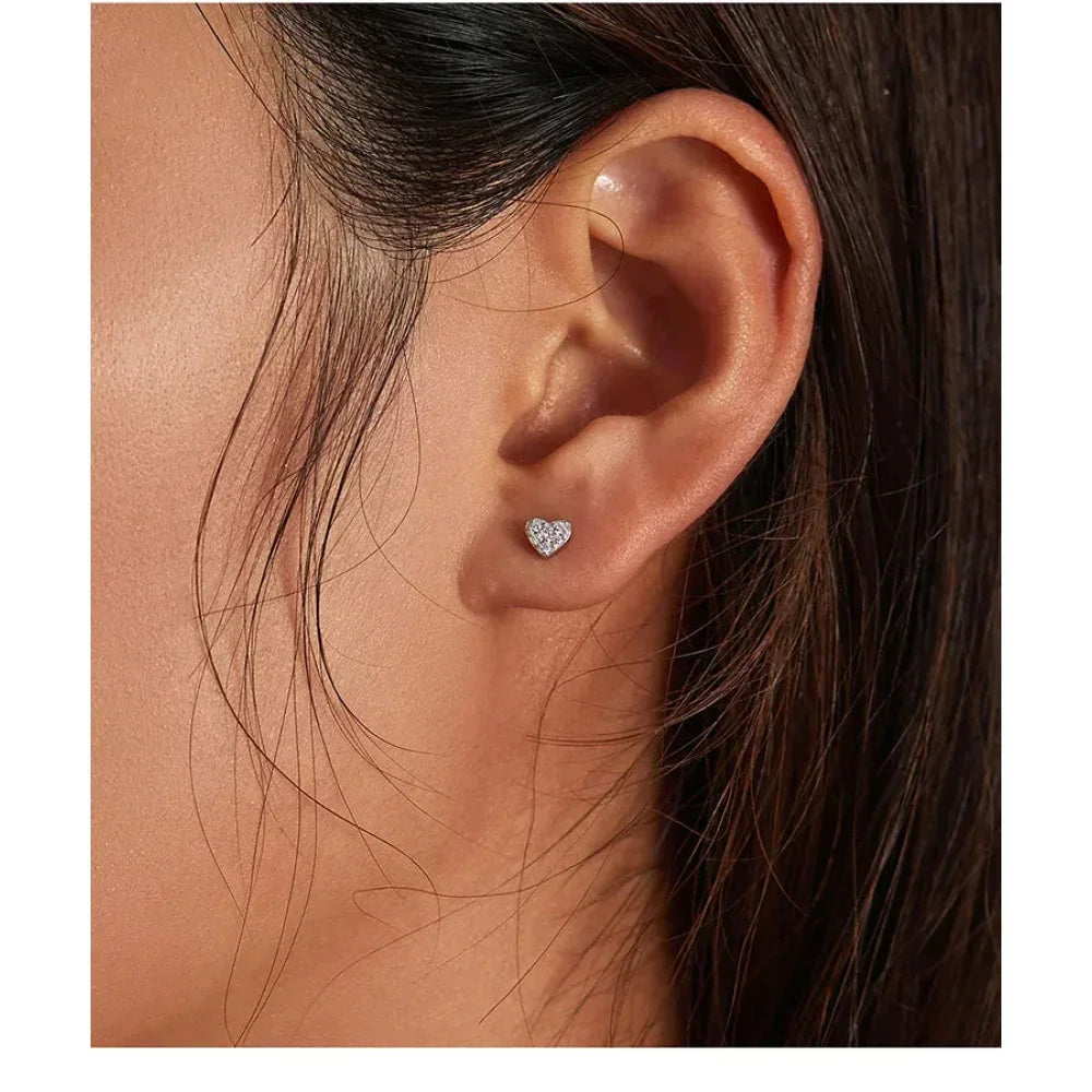 Boucles d'oreilles clous étoiles et papillons en argent sterling 925 - Bijoux délicats et raffinés