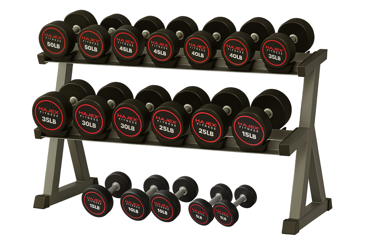 HAJEX Round Dumbbells 5 to 150 LB (Elite Series)