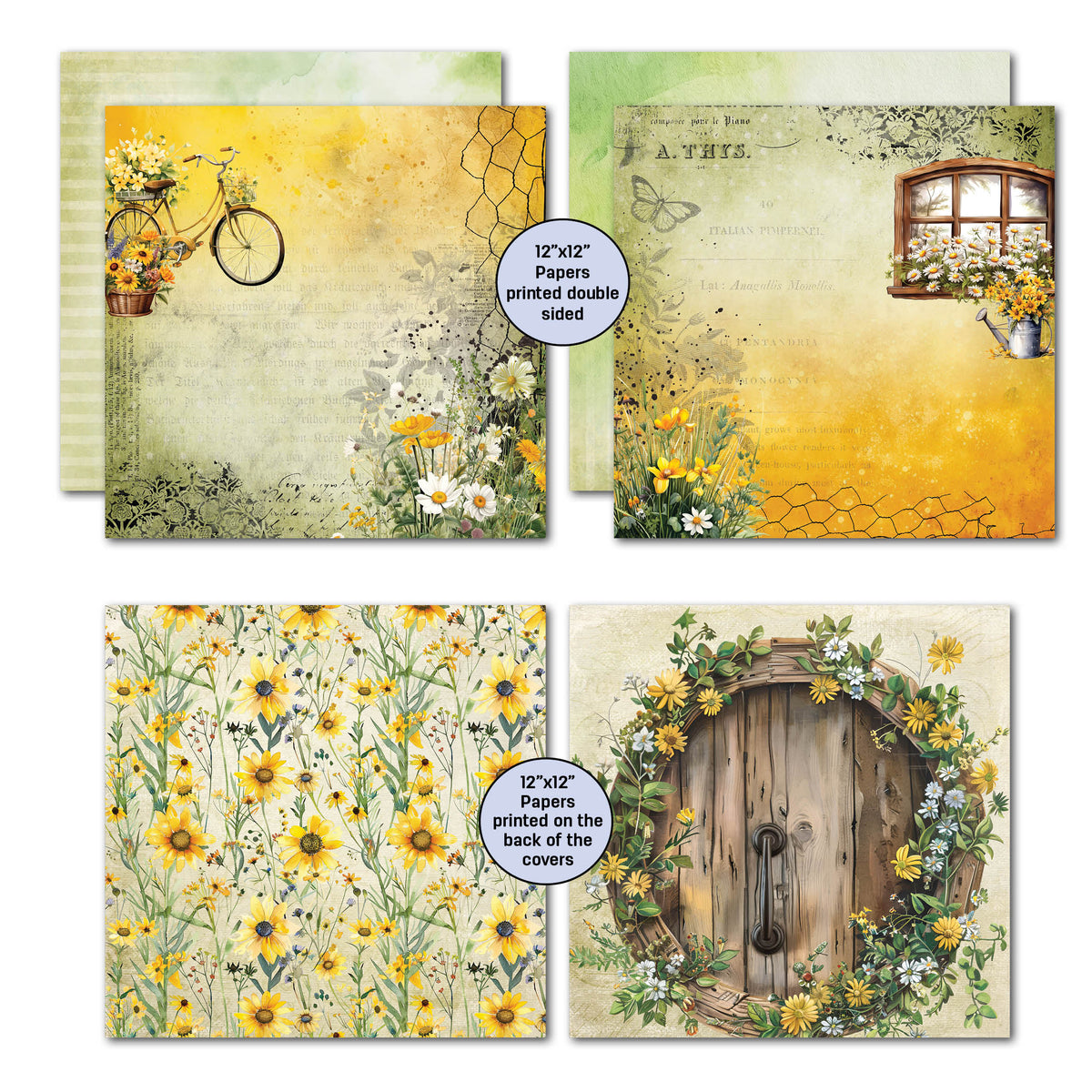 3Quarter Designs Hey Buttercup Papier Design 30x30cm & Set de Diecuts