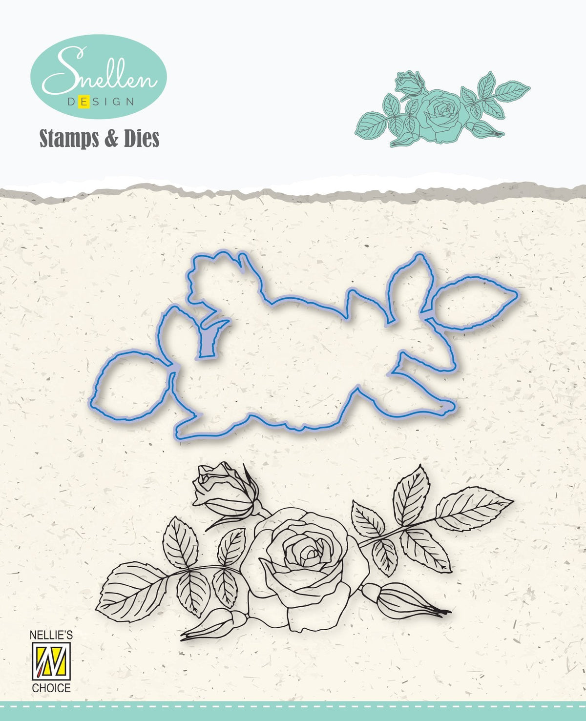 Nellie's Choice Matrices de découpe et tampons Snellen Design Flowers Rose