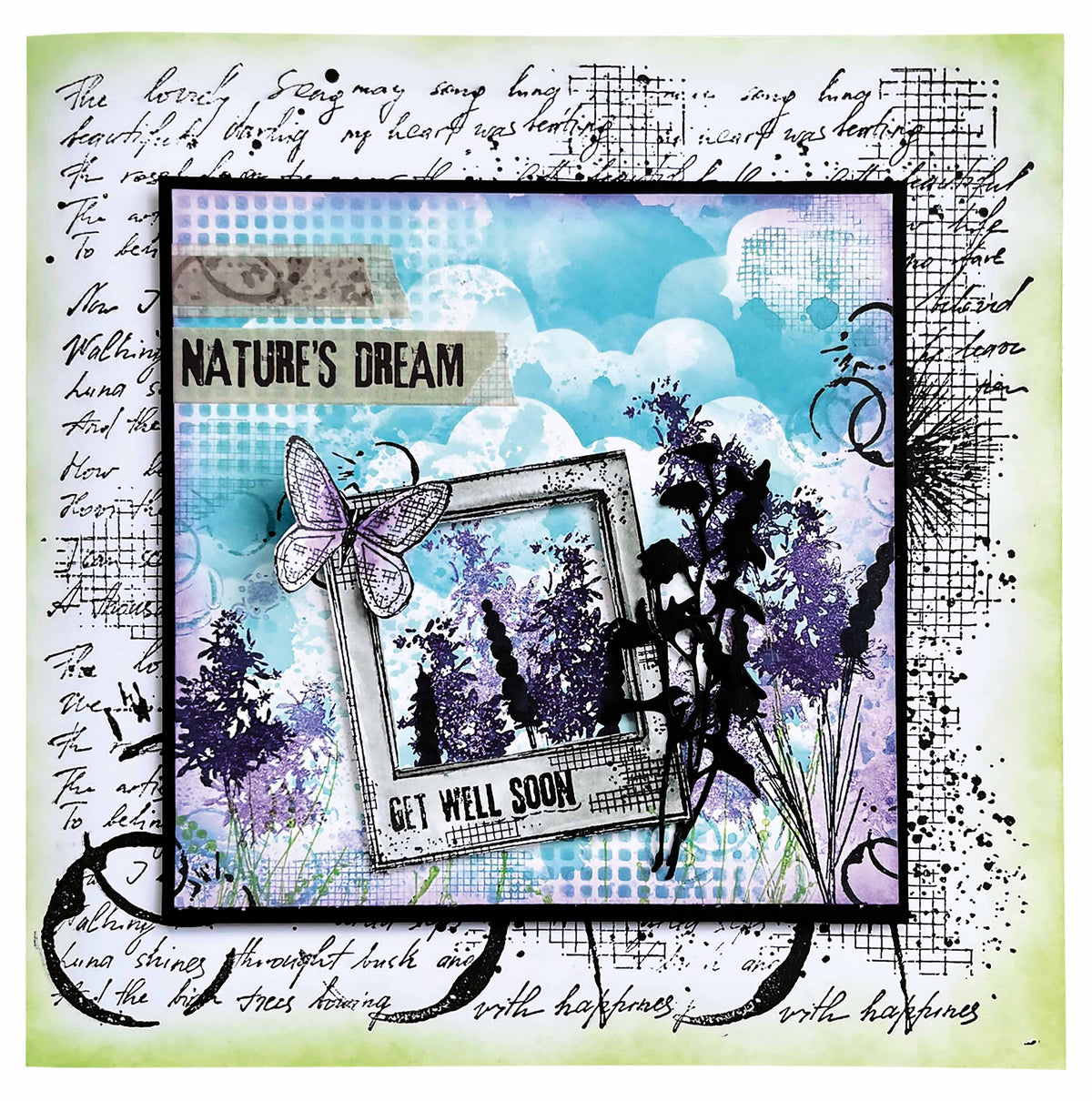 HEN Masque Fond Décor Natures Dream 150x210x1mm 1 PC nr.239