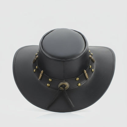 Shapeable Cowboy Hat with 12 Gauge Bullet Slice & Embellishments