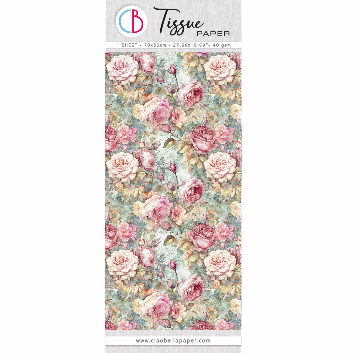 Papier de soie cm69x49 27.66"x19.29” Hill Garden