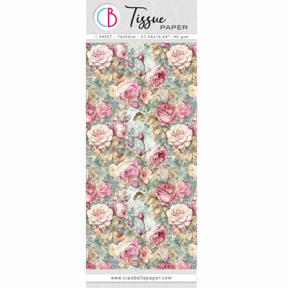 Papier de soie cm69x49 27.66"x19.29” Hill Garden